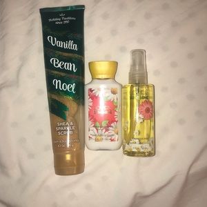 Vanilla Bean scrub and Love and Sunshine set